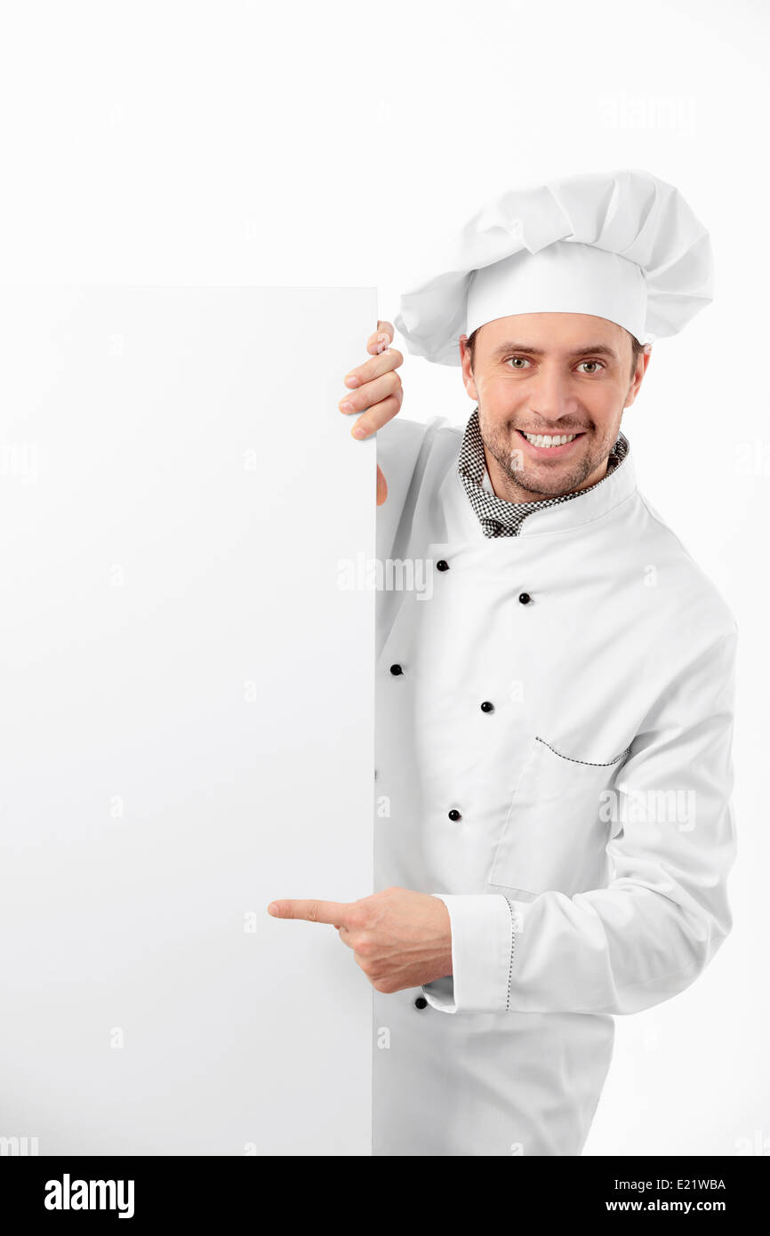 Cucinare con i cartelloni Foto Stock