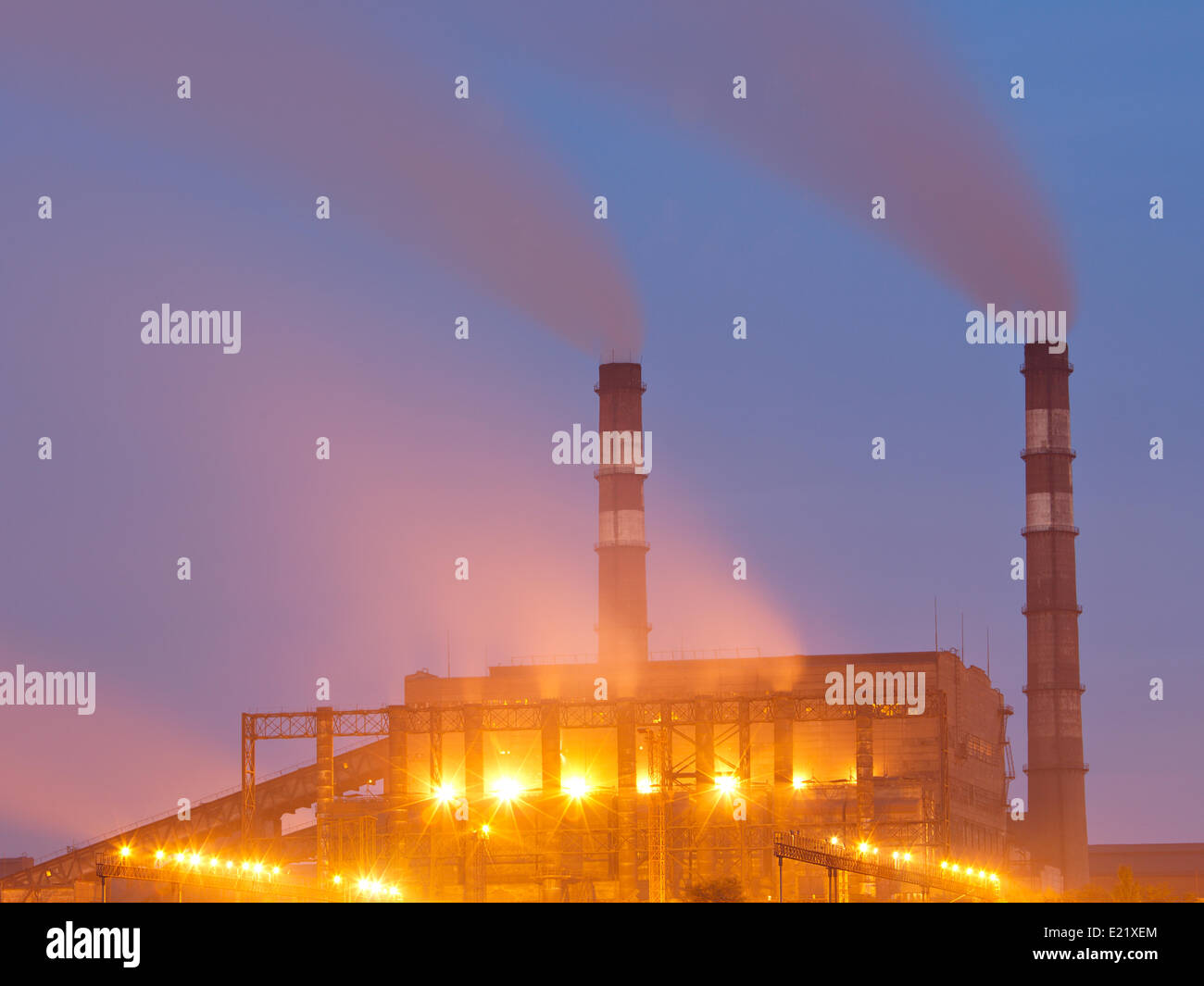 Impianto petrolchimico Foto Stock