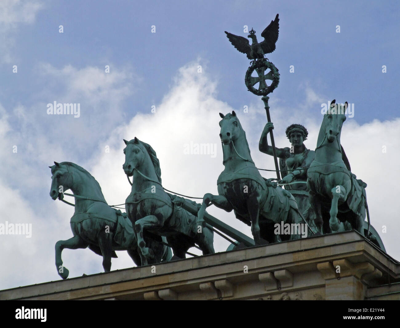 La Porta di Brandeburgo a Berlino Germania Foto Stock