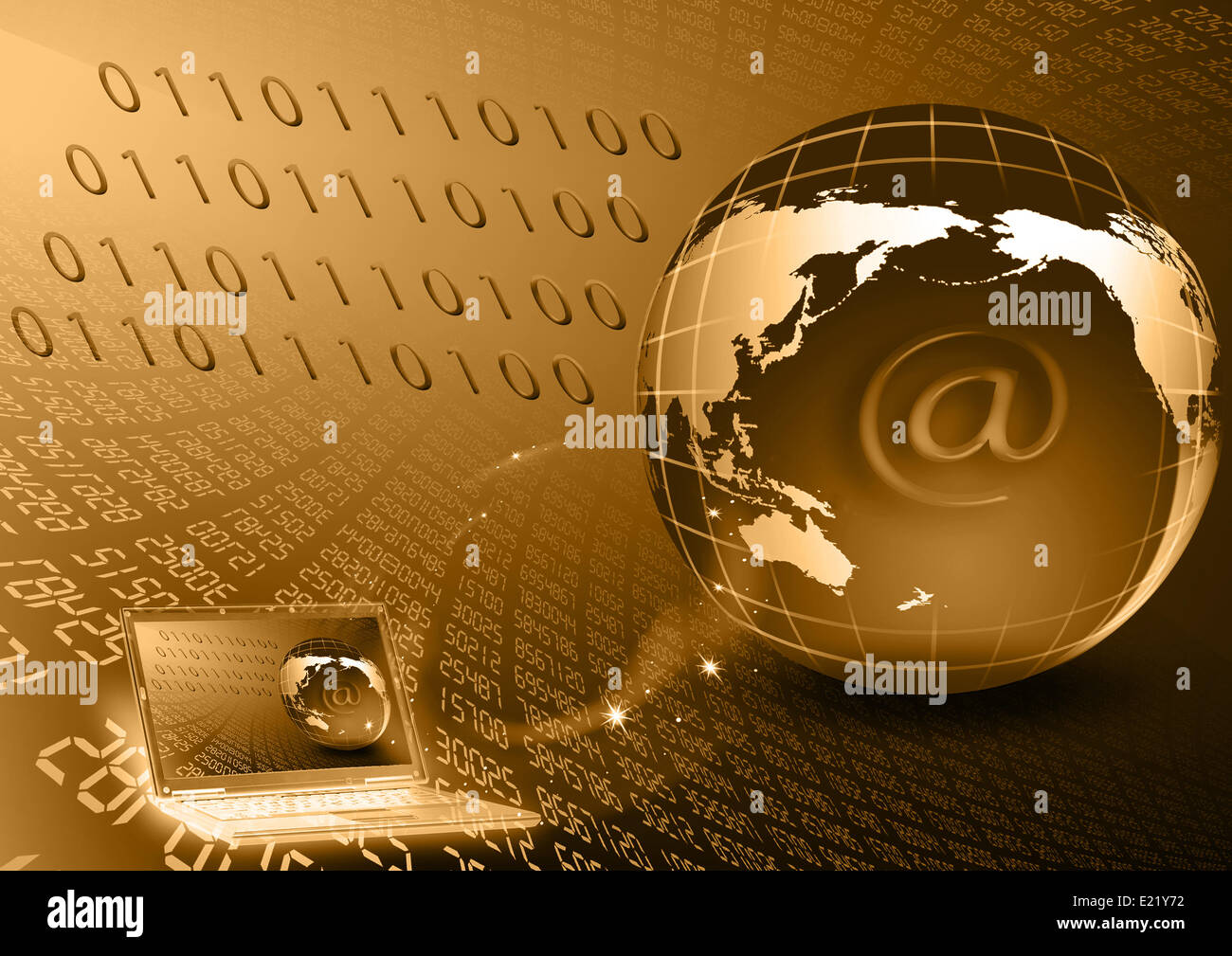 Trasferimento di flussi digitali Foto Stock