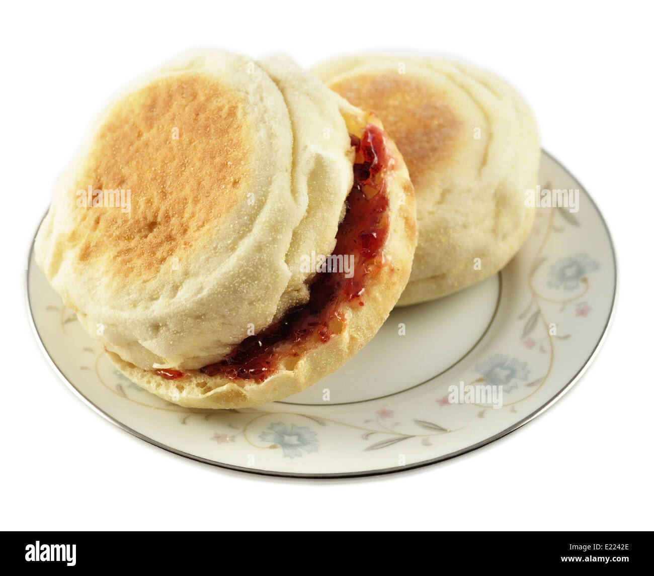 Muffin con marmellata Foto Stock