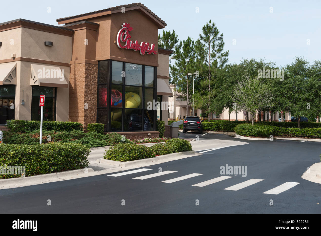 Chick-fil-Un ristorante situato nella Florida Centrale USA Foto Stock