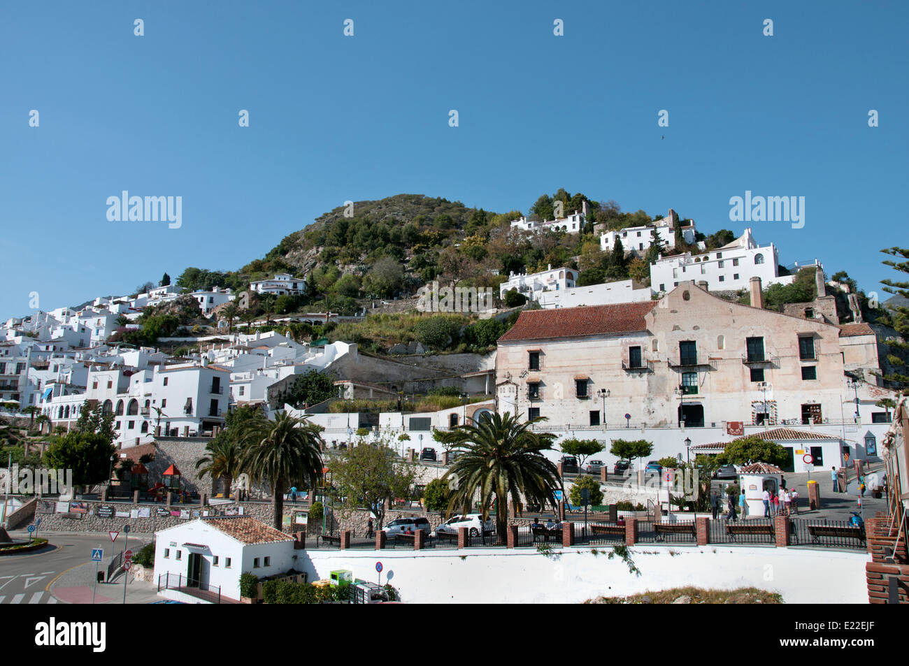 Frigiliana Málaga Spagna spagnolo villaggio bianco Foto Stock