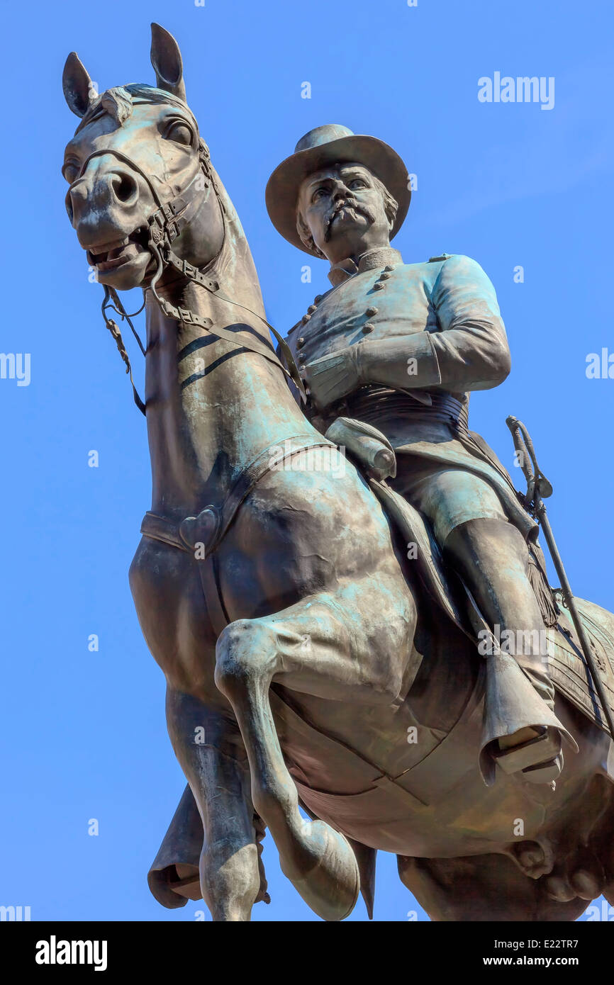 Generale Winfield Scott Hancock Statua equestre Civil War Memorial Pennsylvania Avenue a Washington DC Foto Stock