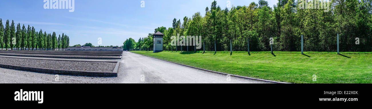 In Germania, in Baviera, KZ-Gedenkstätte Dachau, memoriale del campo di concentramento di Dachau nei pressi di Monaco di Baviera Foto Stock