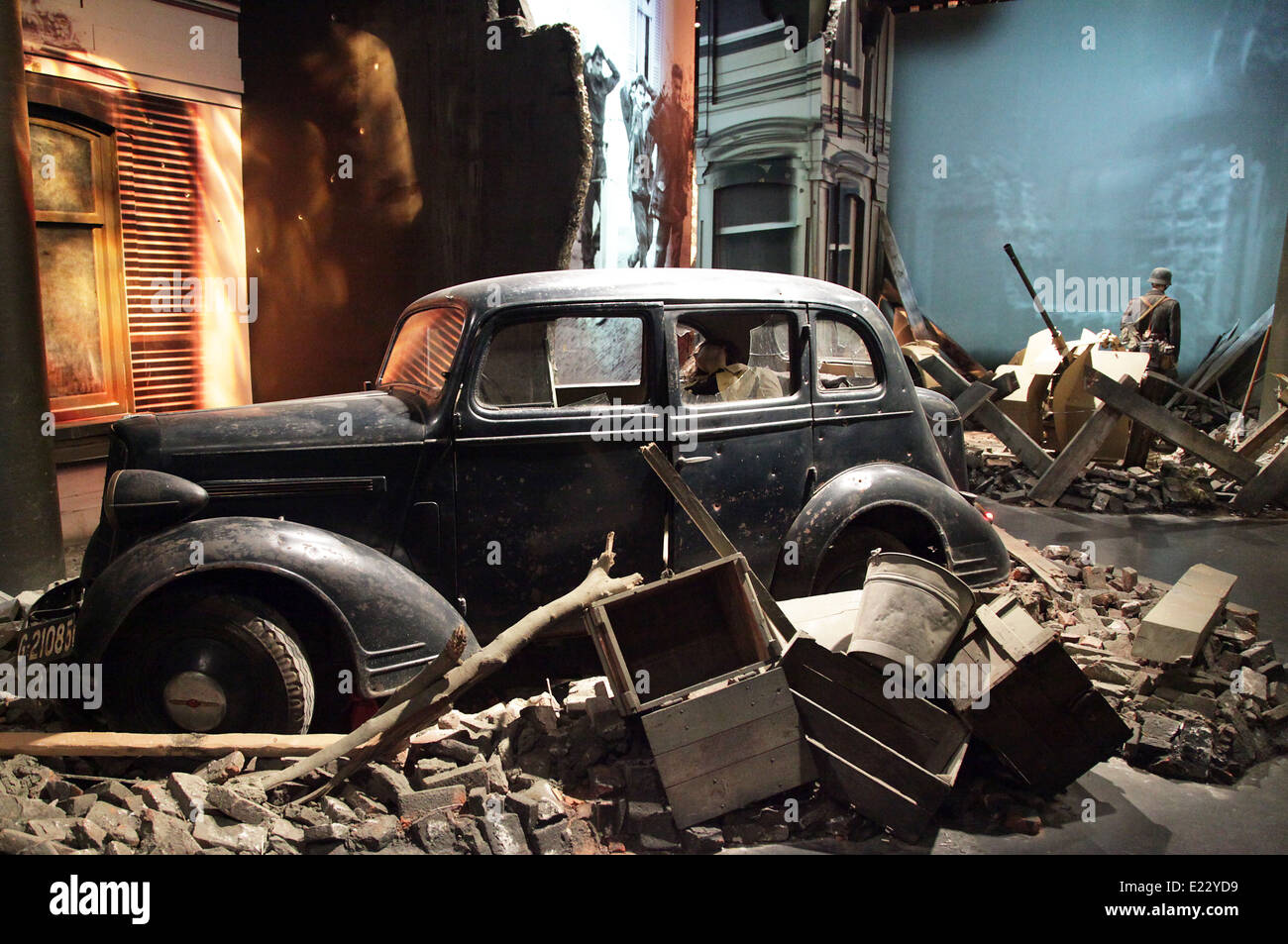 Scena dalla II guerra mondiale in museum Hartenstein Paesi Bassi.''Hotel Hartenstein''Oosterbeek era il quartier generale britannico durante la Battaglia di Arnhem.ora un museo Foto Stock