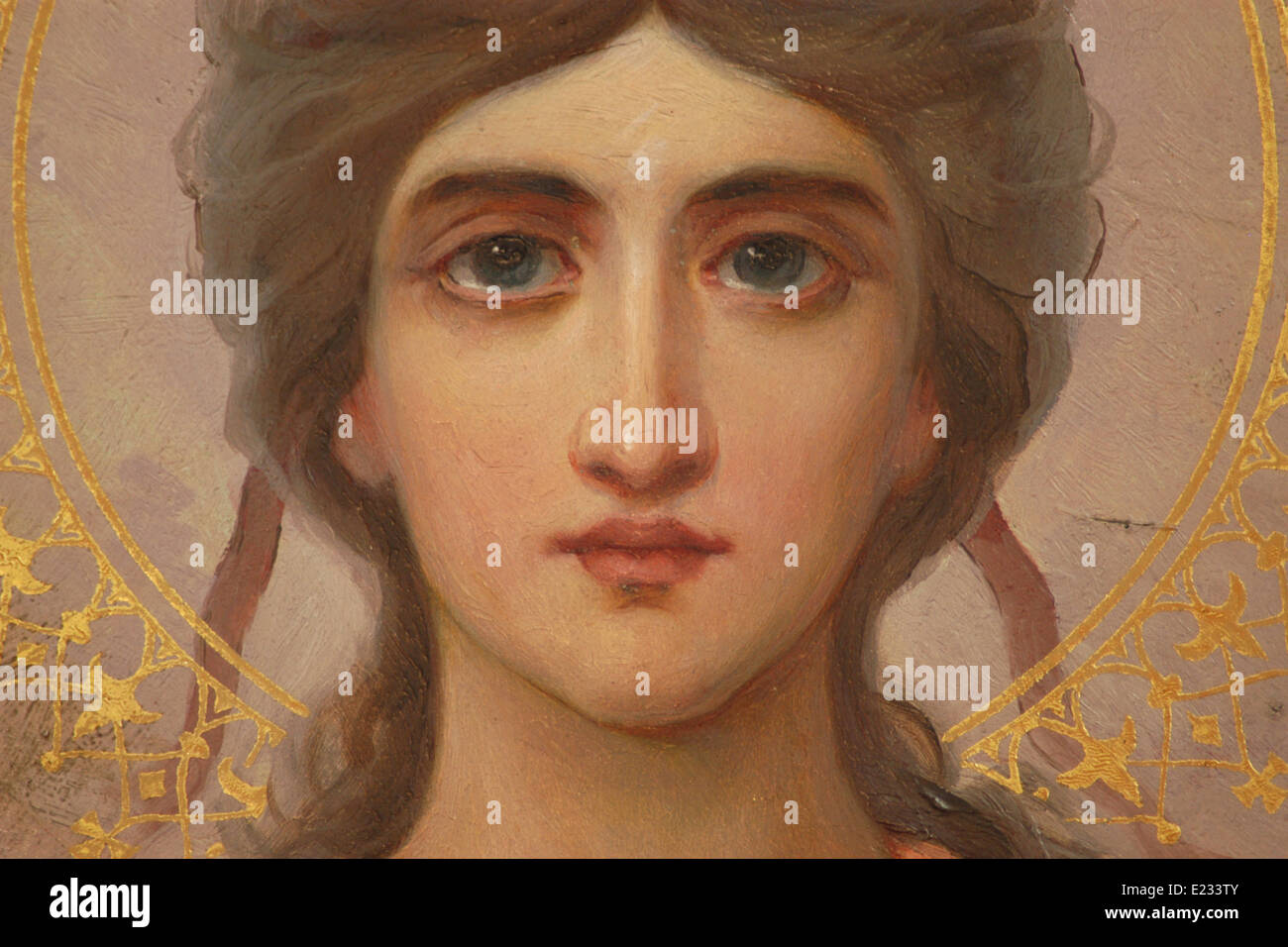 L'Arcangelo Michele. Un'icona dall'iconostasi della Chiesa Ortodossa di santa Olga in Frantiskovy Lazne, Repubblica Ceca. Foto Stock