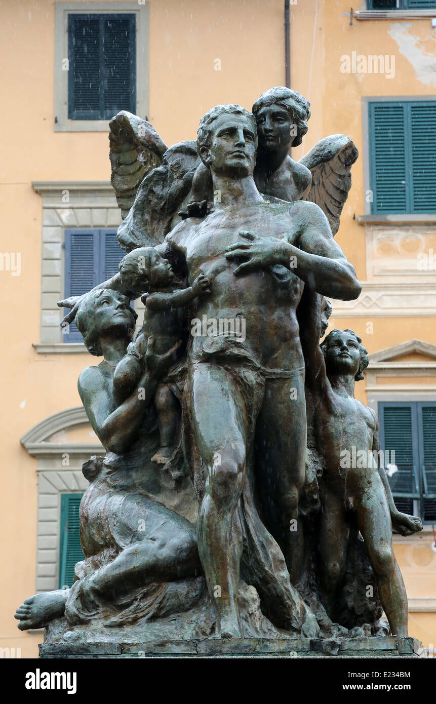 Monumento ai caduti gli eroi di guerra in Portoferraio, Isola d'Elba, Toscana, Italia Foto Stock