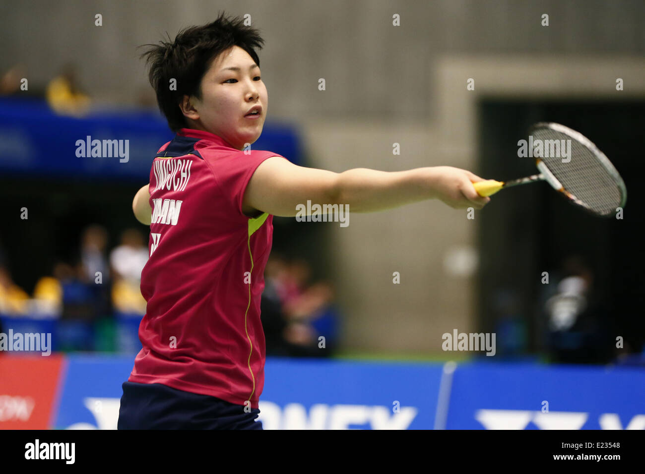 Tokyo Metropolitan Gymnasium, Tokyo, Giappone. 11 Giugno, 2014. Akane Yamaguchi (JPN), 11 Giugno 2014 - Badminton : Overgrip Yonex Open Giappone 2014 Donne Singoli presso il Tokyo Metropolitan Gymnasium, Tokyo, Giappone. © SHINGO ITO AFLO/sport/Alamy Live News Foto Stock