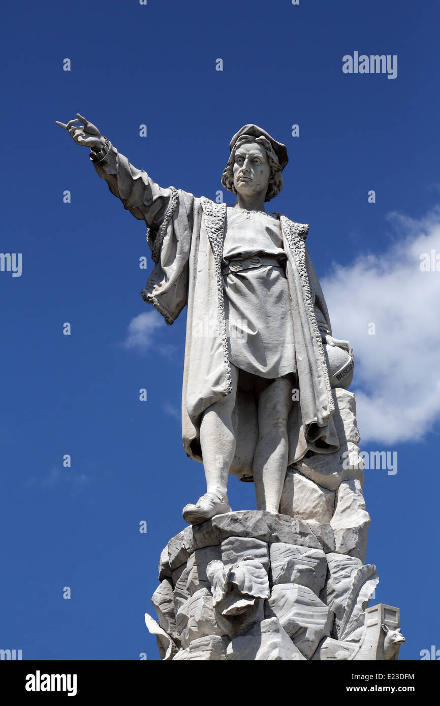 Monumento a Cristoforo Colombo (da Odoardo Tabacchi, 1892), Santa Margherita Ligure, Liguria, Italia Foto Stock