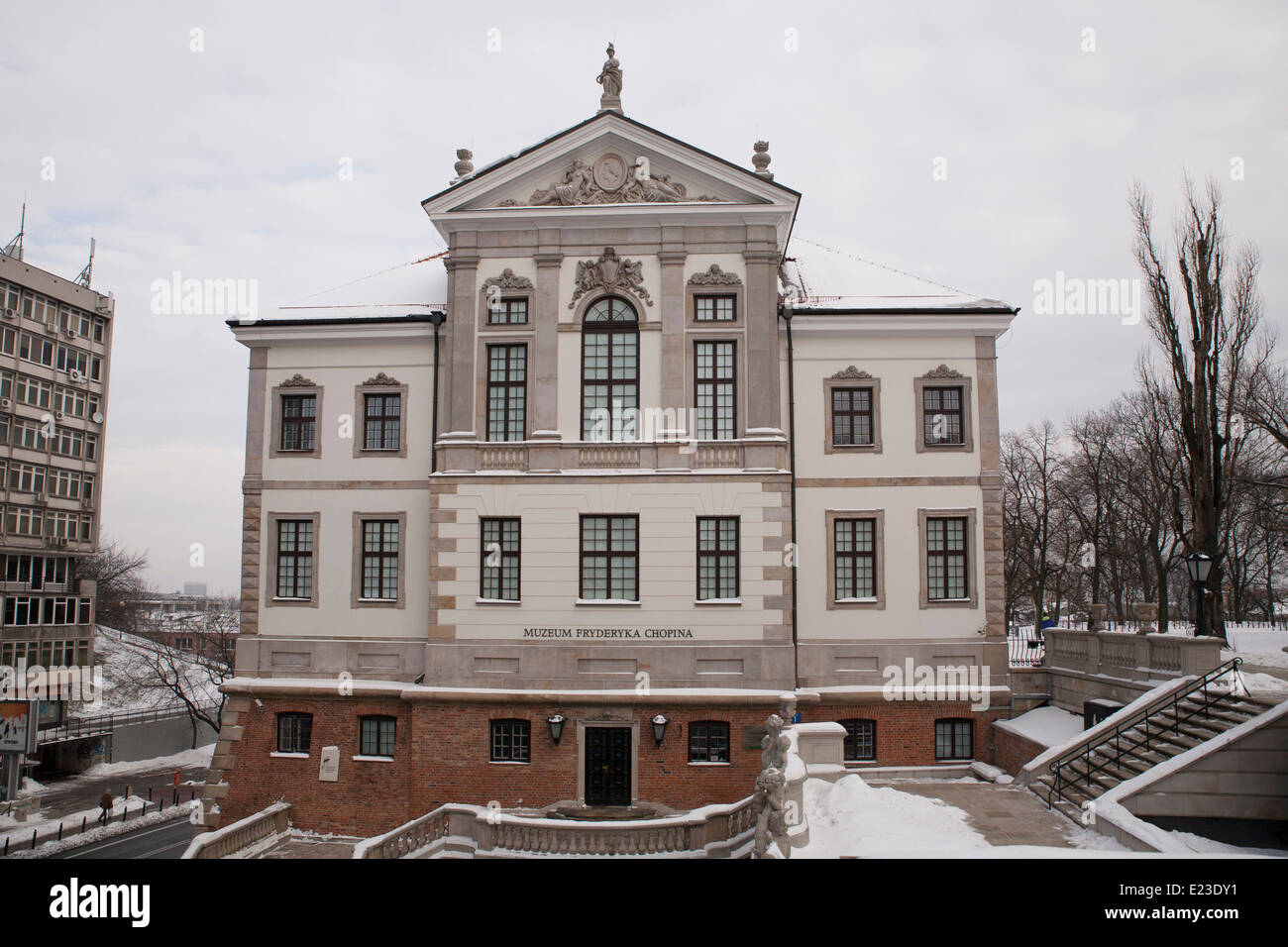 La facciata della Fryderyck Chopin Museum di Varsavia, Polonia Foto Stock