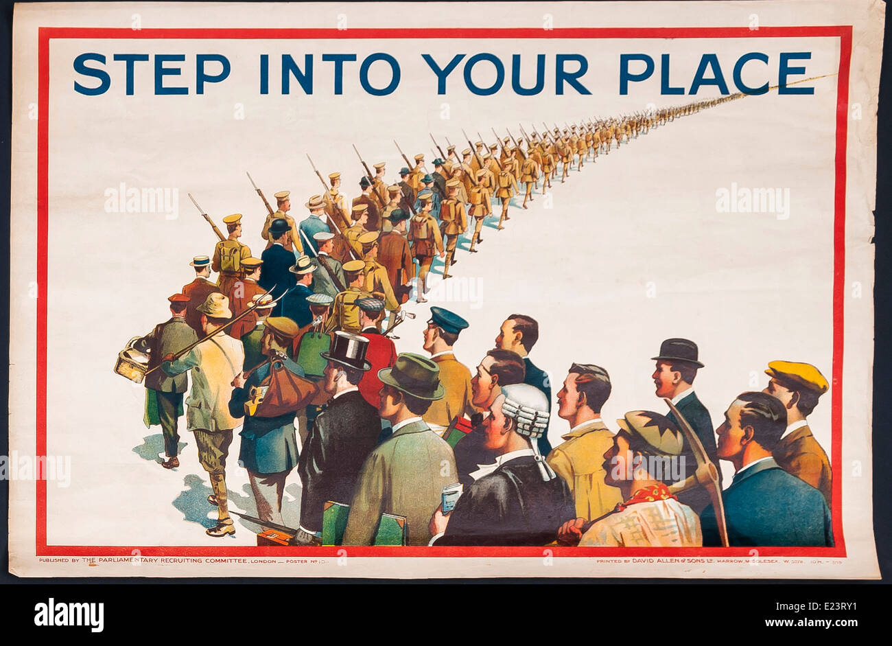 British Prima Guerra Mondiale poster di reclutamento Foto Stock