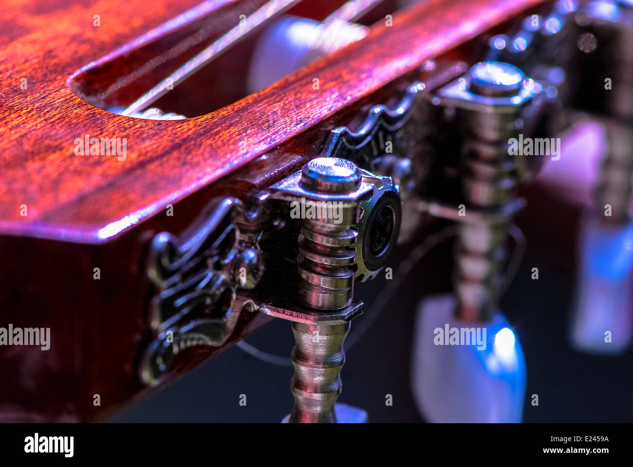 Dettaglio della chitarra spagnola Foto Stock