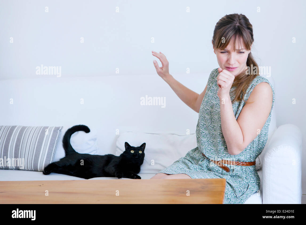 Allergia, donna Foto Stock