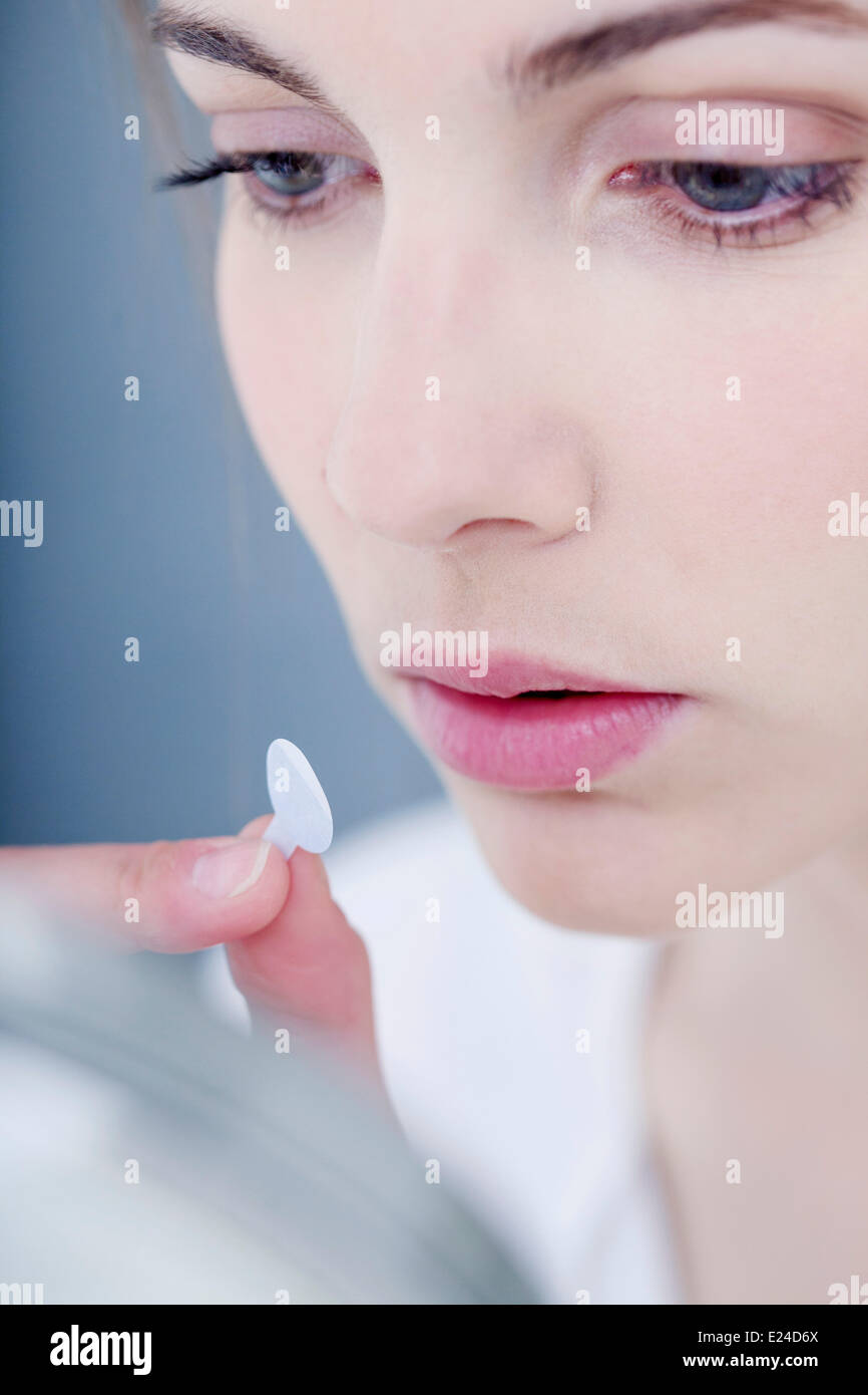 Il trattamento di herpes Foto Stock