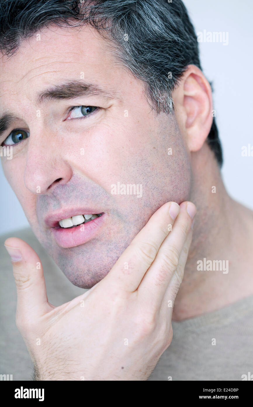 Fronte dell'uomo Foto Stock