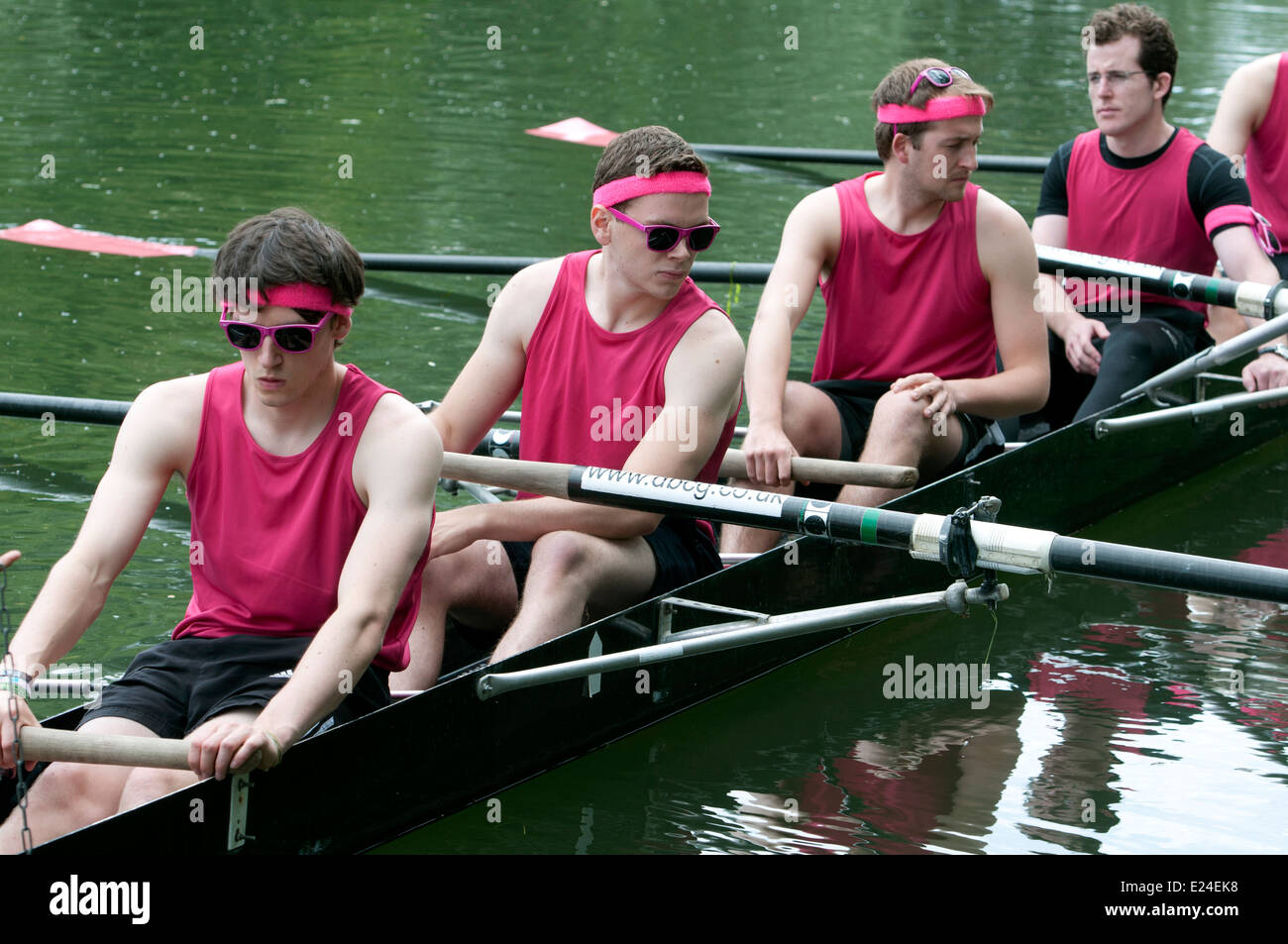 Cambridge può dossi, Churchill College maschile di otto Foto Stock