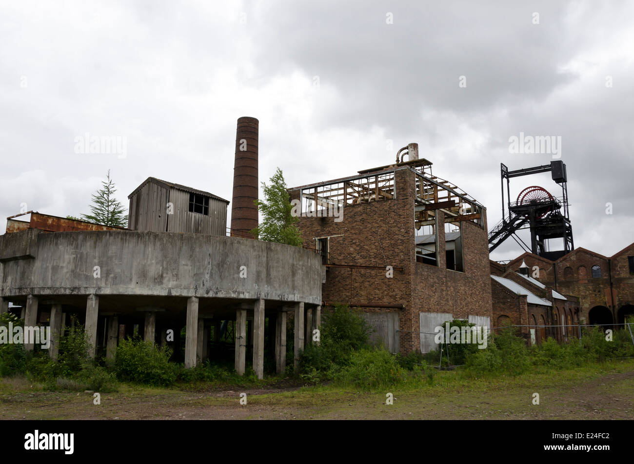 La old Lady Victoria Colliery, una profonda miniera di carbone, che è ora la Scottish Mining Museum, nei pressi di Edimburgo, Scozia. Foto Stock