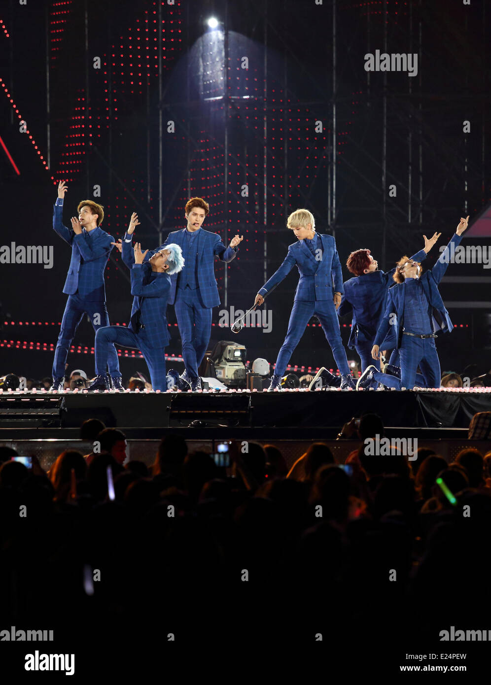 VIXX, giu 7, 2014 : K-pop boy band VIXX eseguire al Dream in concerto a Seul, in Corea del Sud. © Lee Jae-Won/AFLO/Alamy Live News Foto Stock