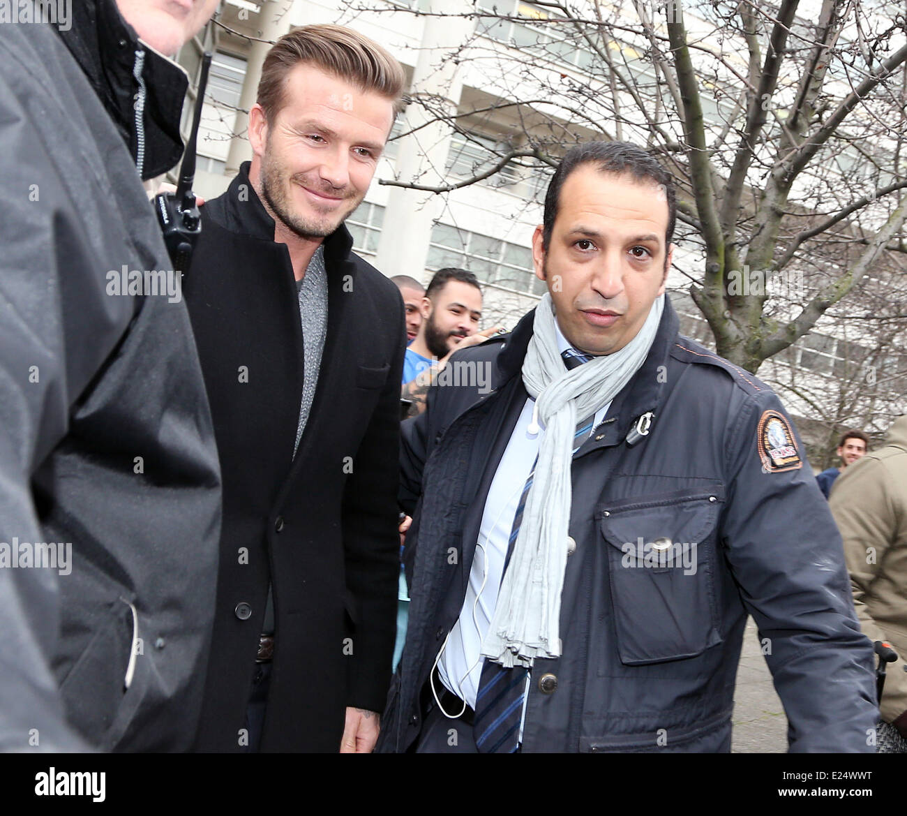 David Beckham arriva a un ospedale francese a partecipare a una visita medica con: David Beckham dove: Parigi, Francia Quando: 31 Gen 2013 Foto Stock