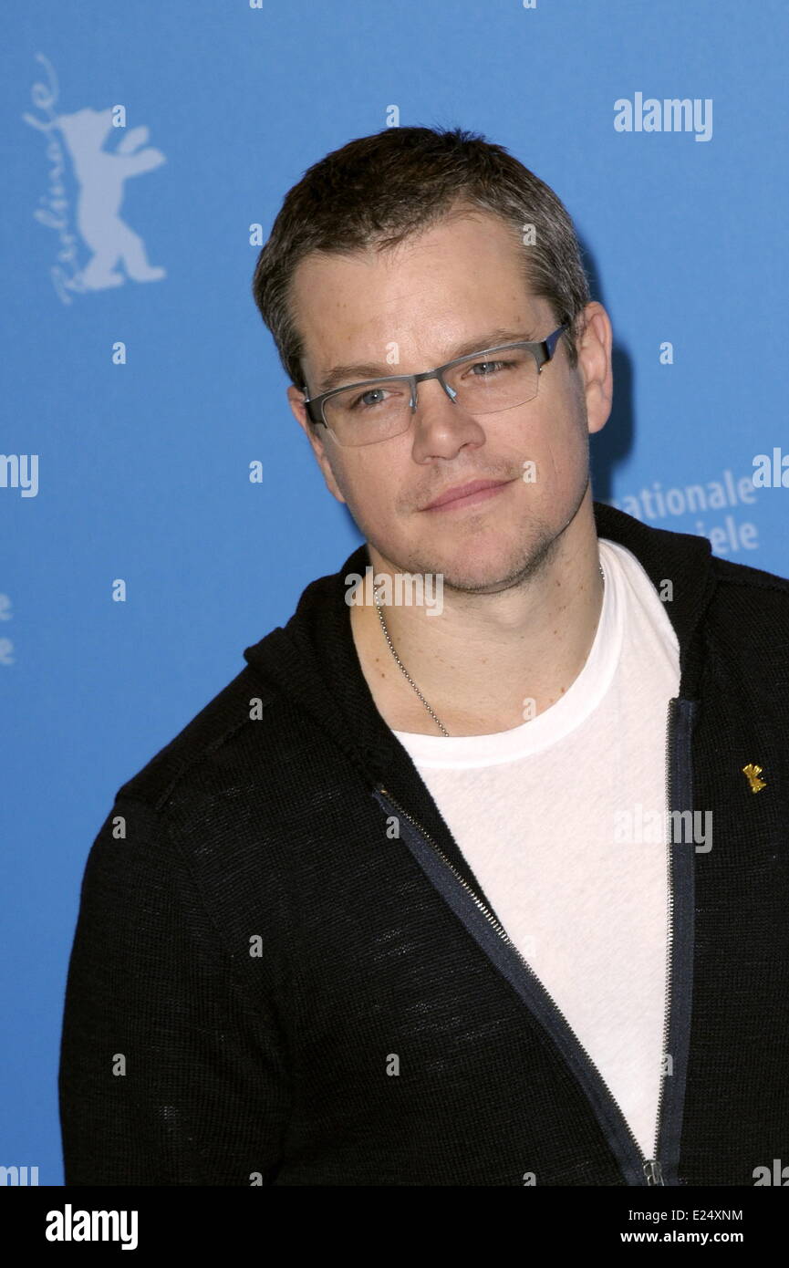 63° Festival Internazionale del Cinema di Berlino (Berlinale) - photocall Terra Promessa al Grand Hyatt Hotel in Potsdamer Platz con: Matt Damon Dove: Berlino, Germania Quando: 08 Feb 2013 Foto Stock