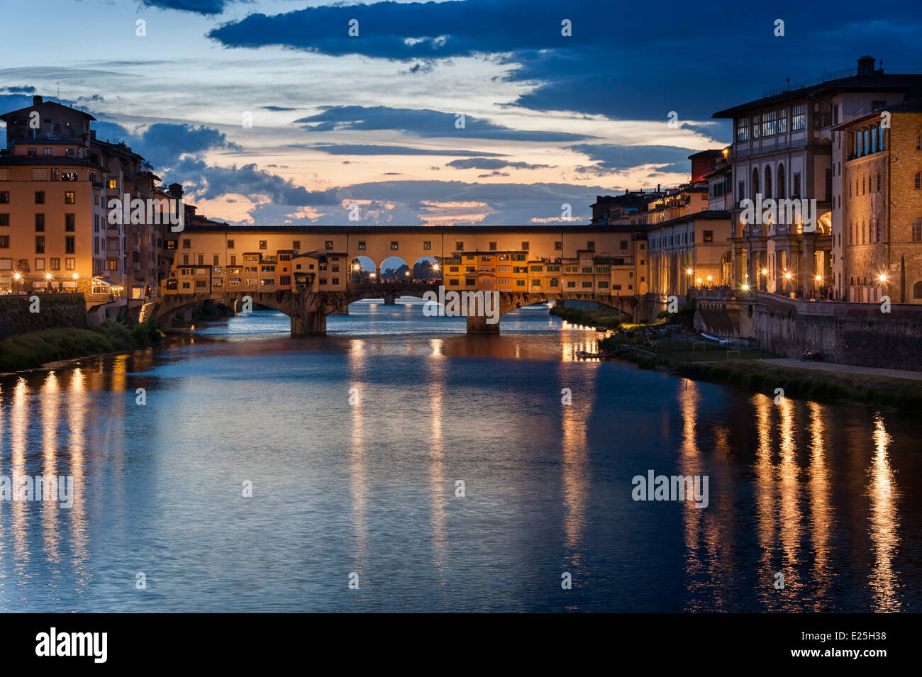 Ponte Vecchio a Firenze Foto Stock