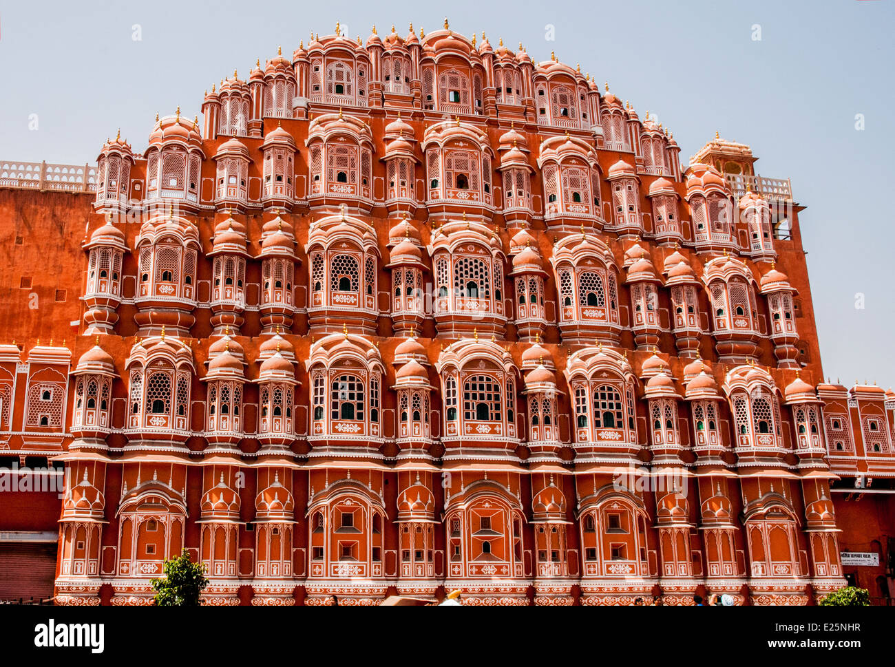 Il palazzo dei venti, Hawa Mahal, Jaipur, Rajasthan, India Foto Stock