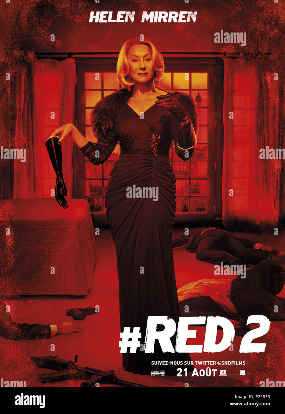 Filmati per 'Red 2', 2013, diretti da Dean Parisot con: Affiche (poster) del film RED 2 - Helen Mirren quando: 31 lug 2013 Foto Stock
