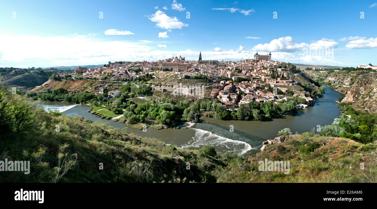 Skyline Toledo Spagna città spagnola nel centro storico della città Foto Stock