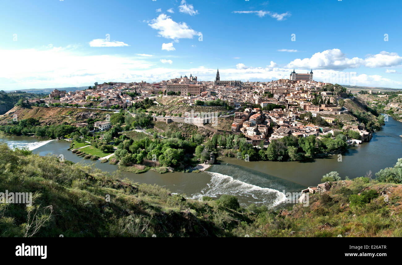 Skyline Toledo Spagna città spagnola nel centro storico della città Foto Stock