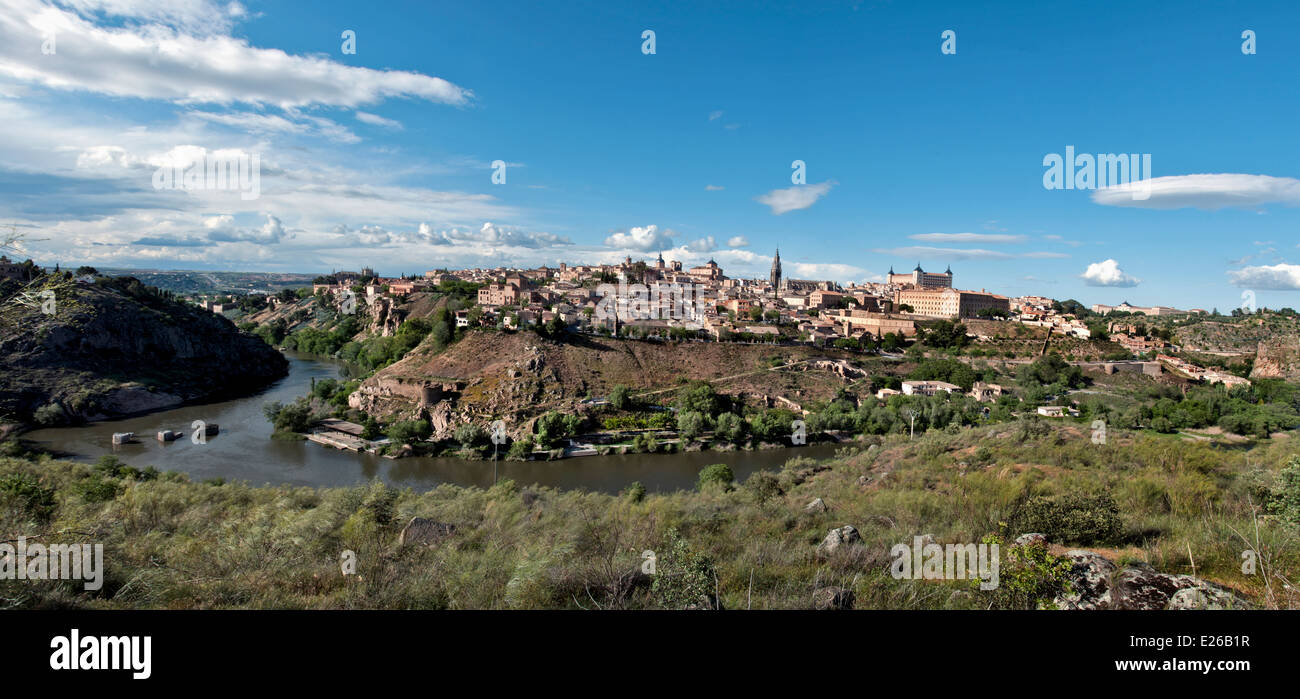 Skyline Toledo Spagna città spagnola nel centro storico della città Foto Stock