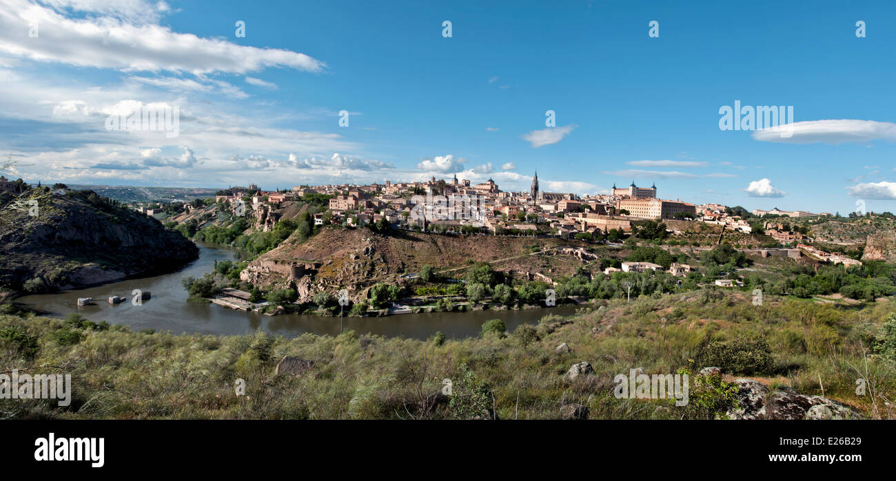 Skyline Toledo Spagna città spagnola nel centro storico della città Foto Stock
