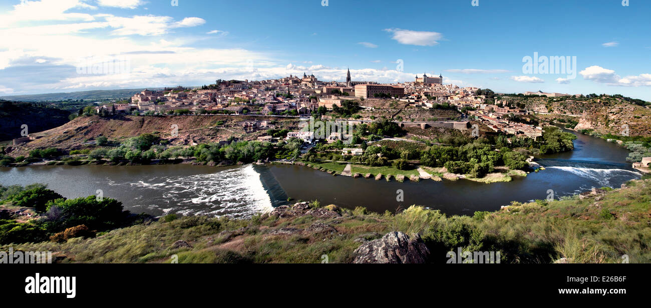 Skyline Toledo Spagna città spagnola nel centro storico della città Foto Stock