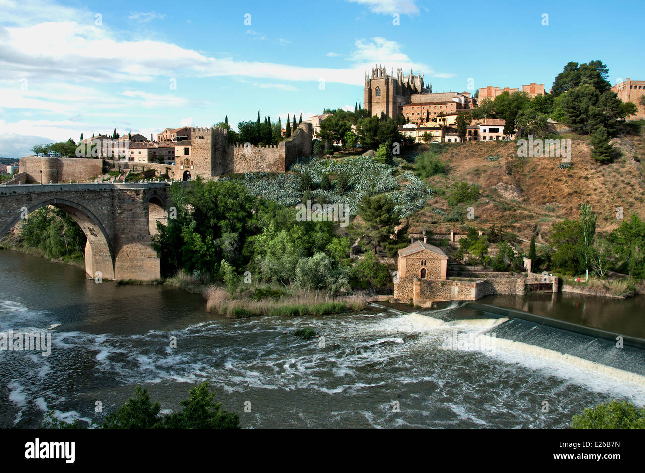 Skyline Toledo Spagna città spagnola nel centro storico della città Foto Stock