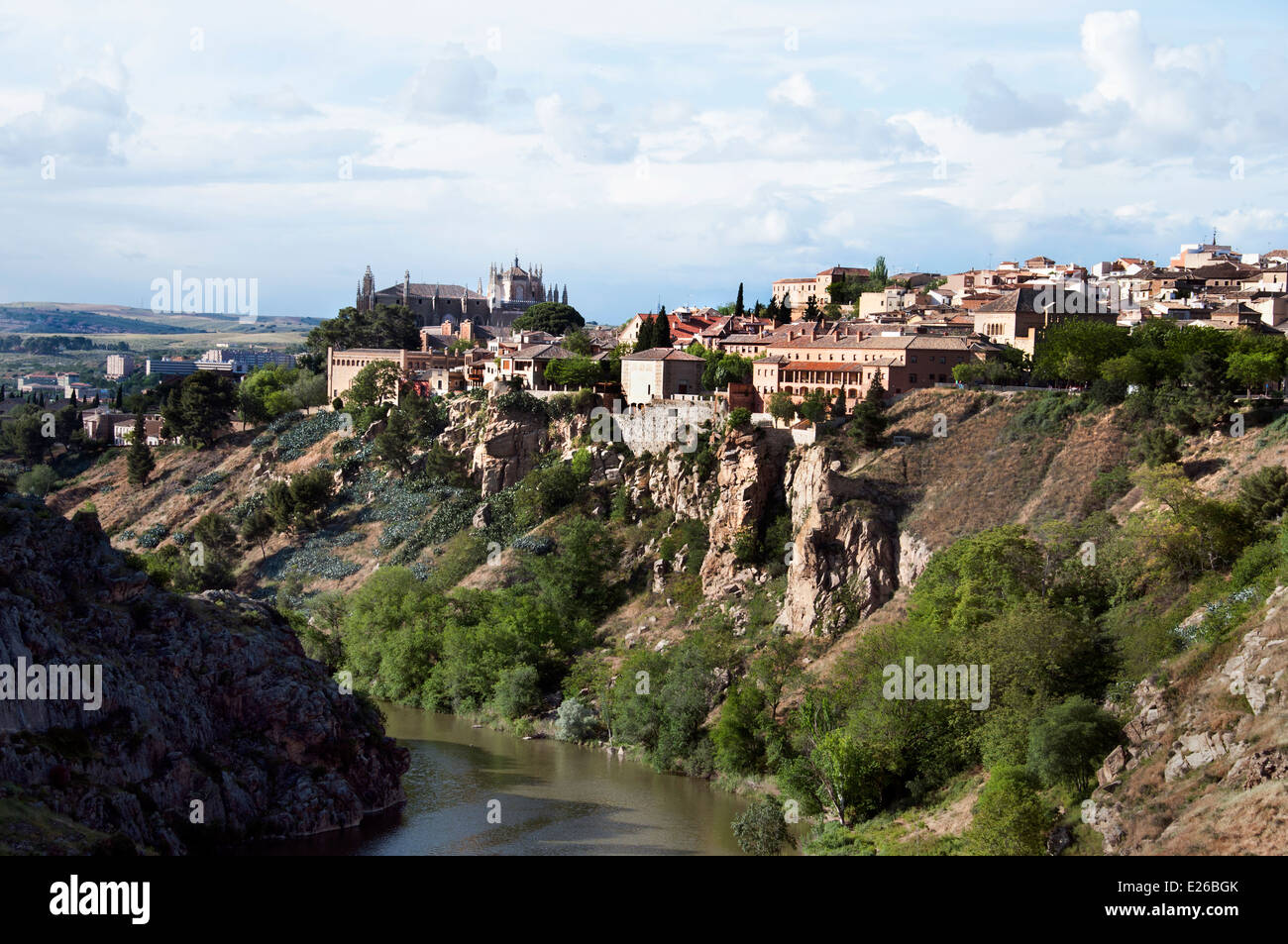 Skyline Toledo Spagna città spagnola nel centro storico della città Foto Stock