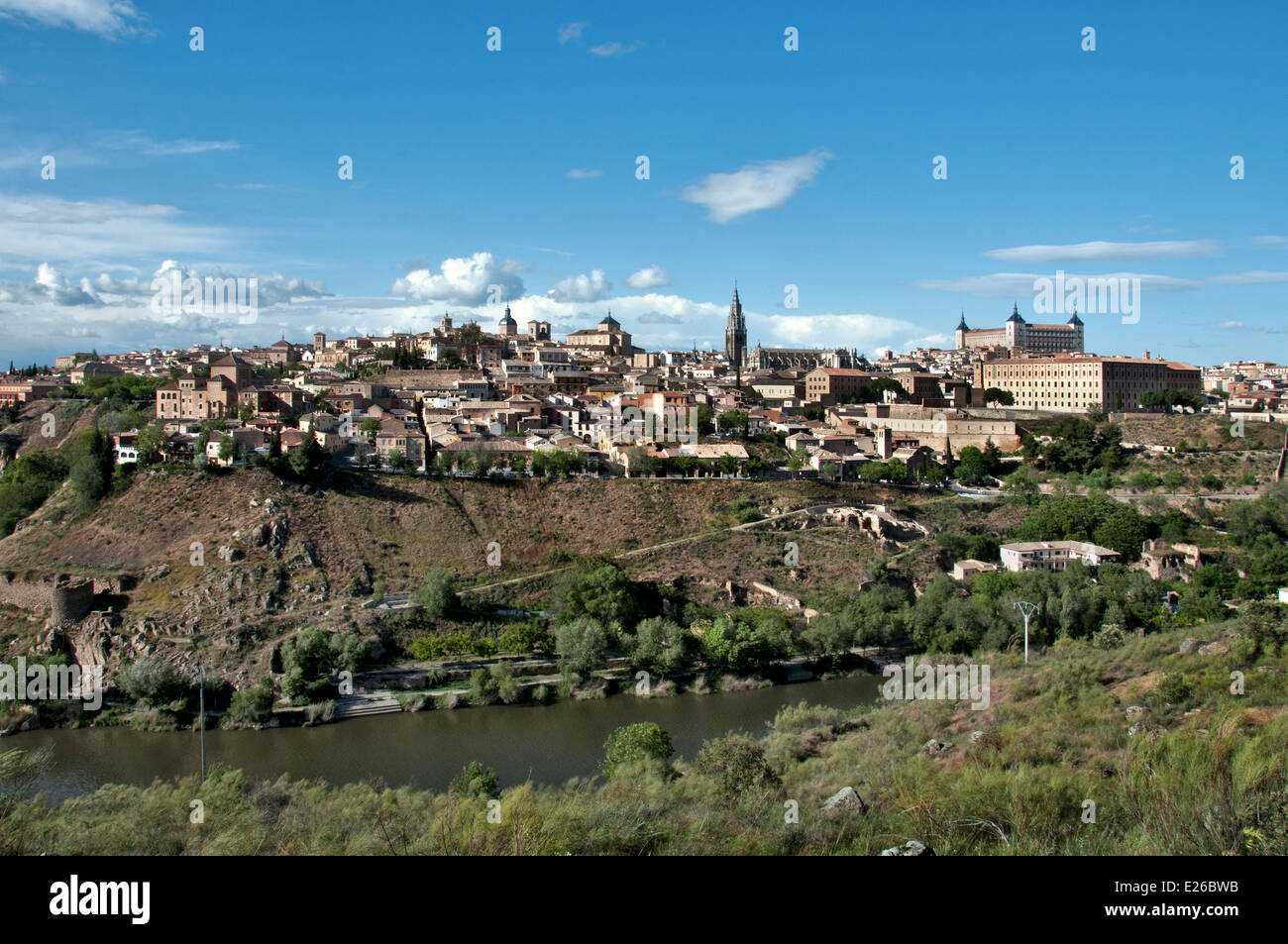 Skyline Toledo Spagna città spagnola nel centro storico della città Foto Stock