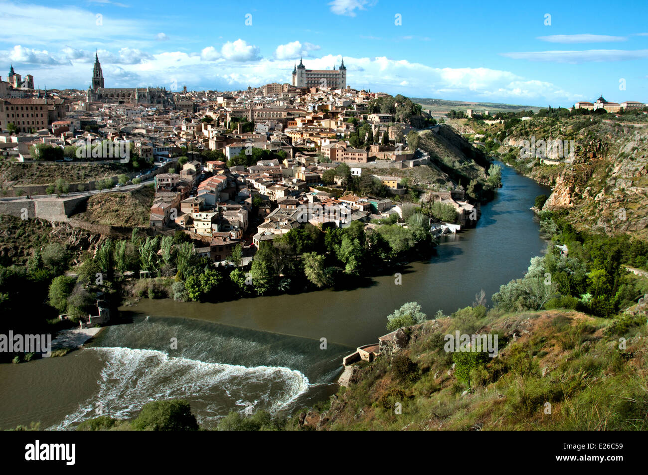 Skyline Toledo Spagna città spagnola nel centro storico della città Foto Stock