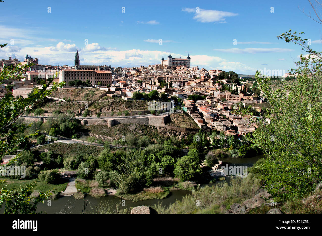 Skyline Toledo Spagna città spagnola nel centro storico della città Foto Stock