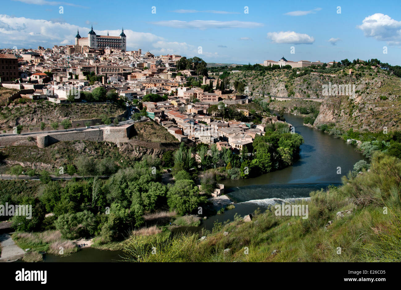 Skyline Toledo Spagna città spagnola nel centro storico della città Foto Stock