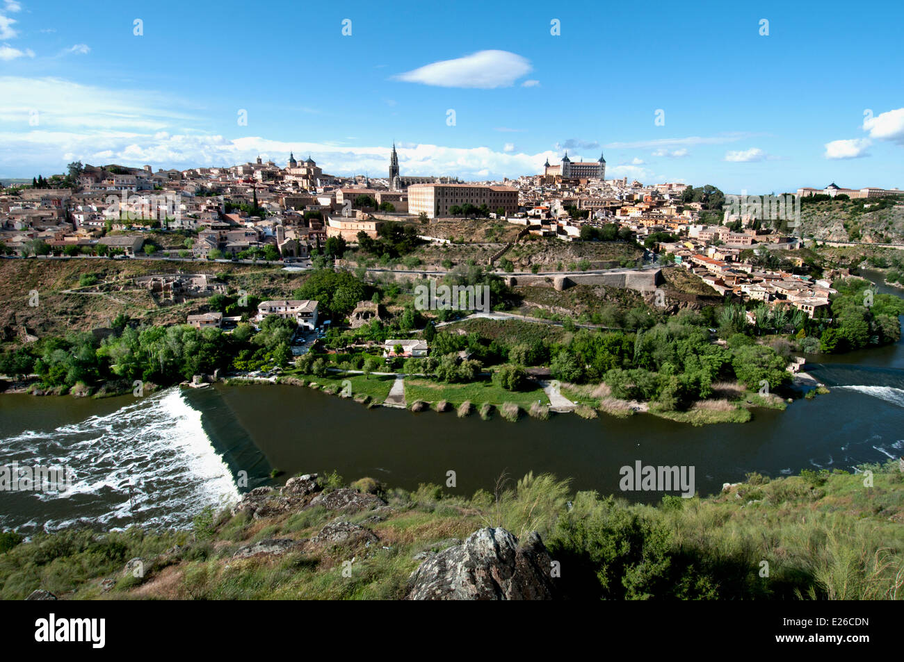 Skyline Toledo Spagna città spagnola nel centro storico della città Foto Stock