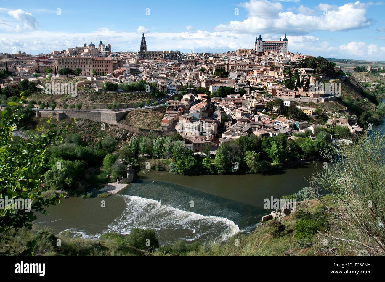 Skyline Toledo Spagna città spagnola nel centro storico della città Foto Stock