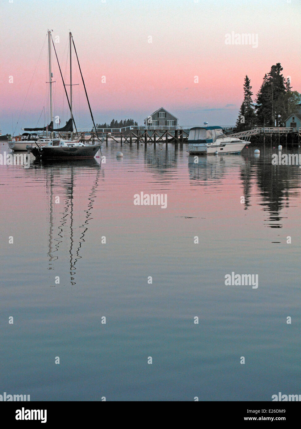 Costa del Maine Boothbay Harbor Foto Stock