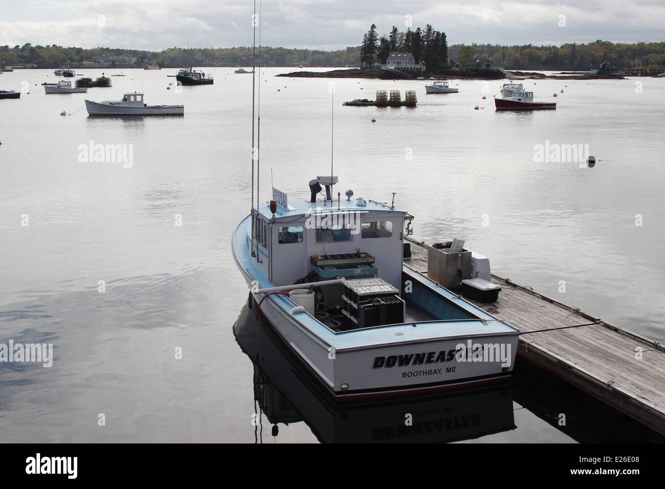 Costa del Maine Boothbay Harbor barche Foto Stock