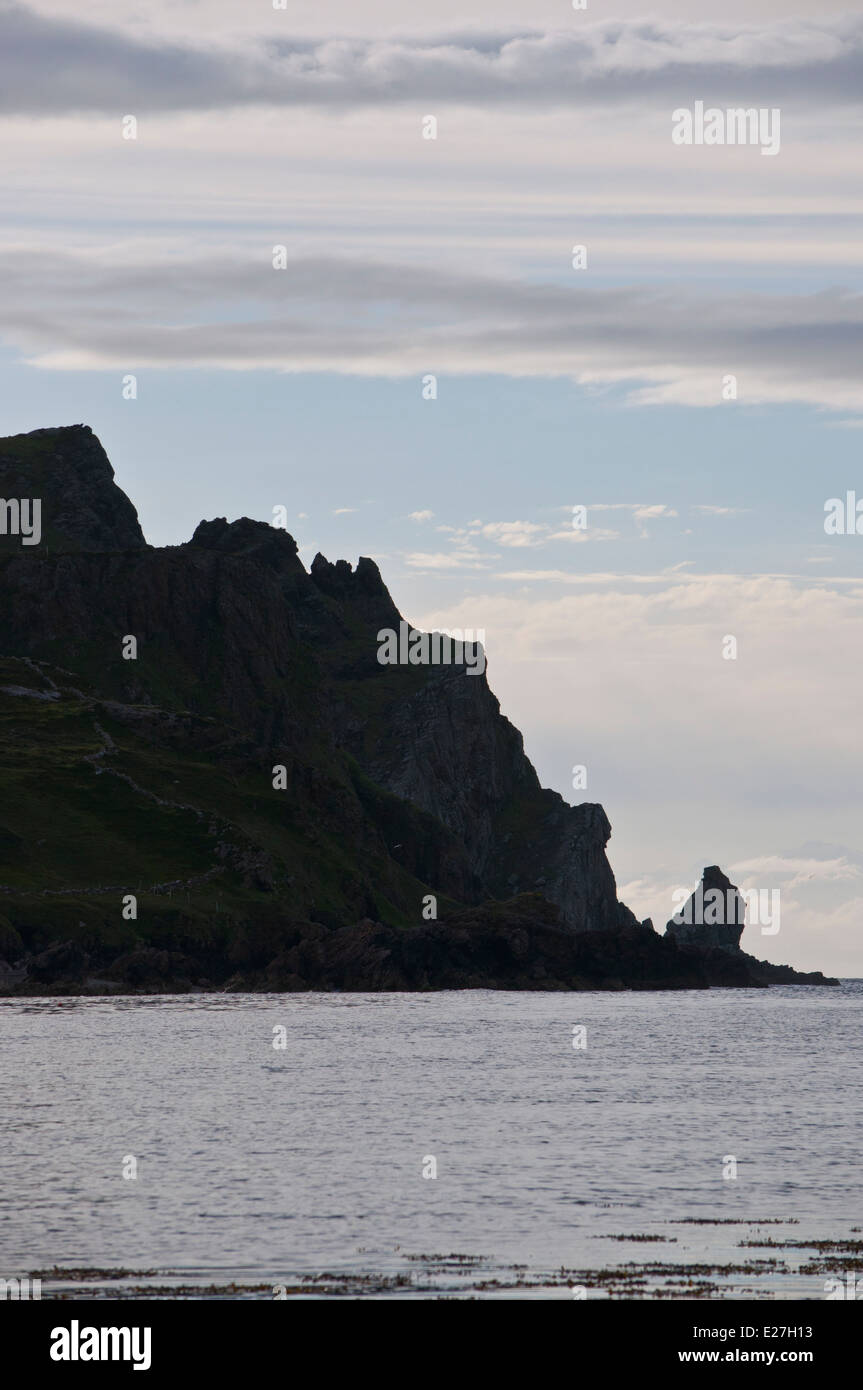 Testa Dunaff costa atlantica Inishowen County Donegal Irlanda Foto Stock