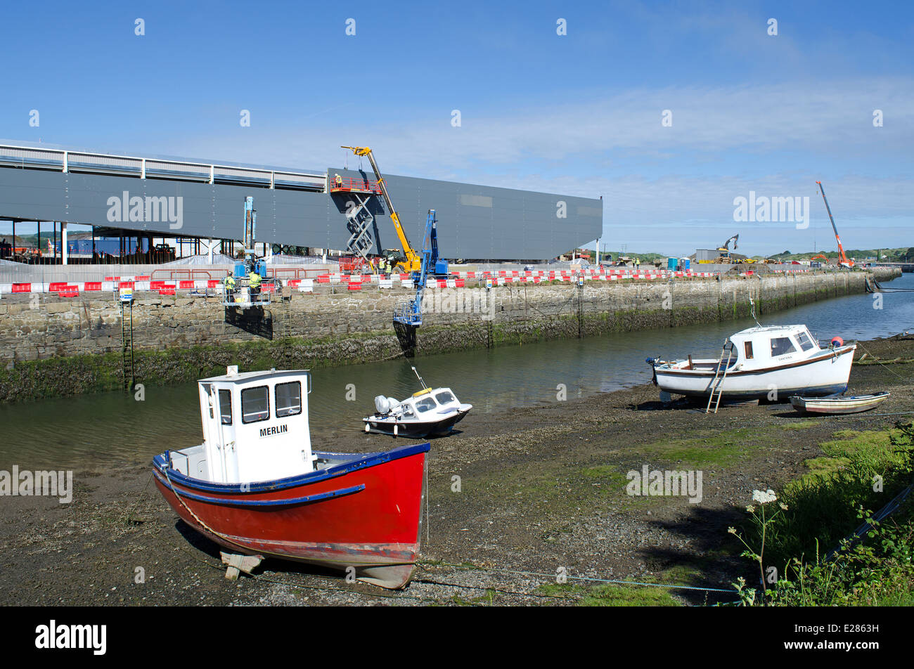 Il vecchio porto di Hayle in Cornwall, Regno Unito, subendo un enorme riprogettazione Foto Stock