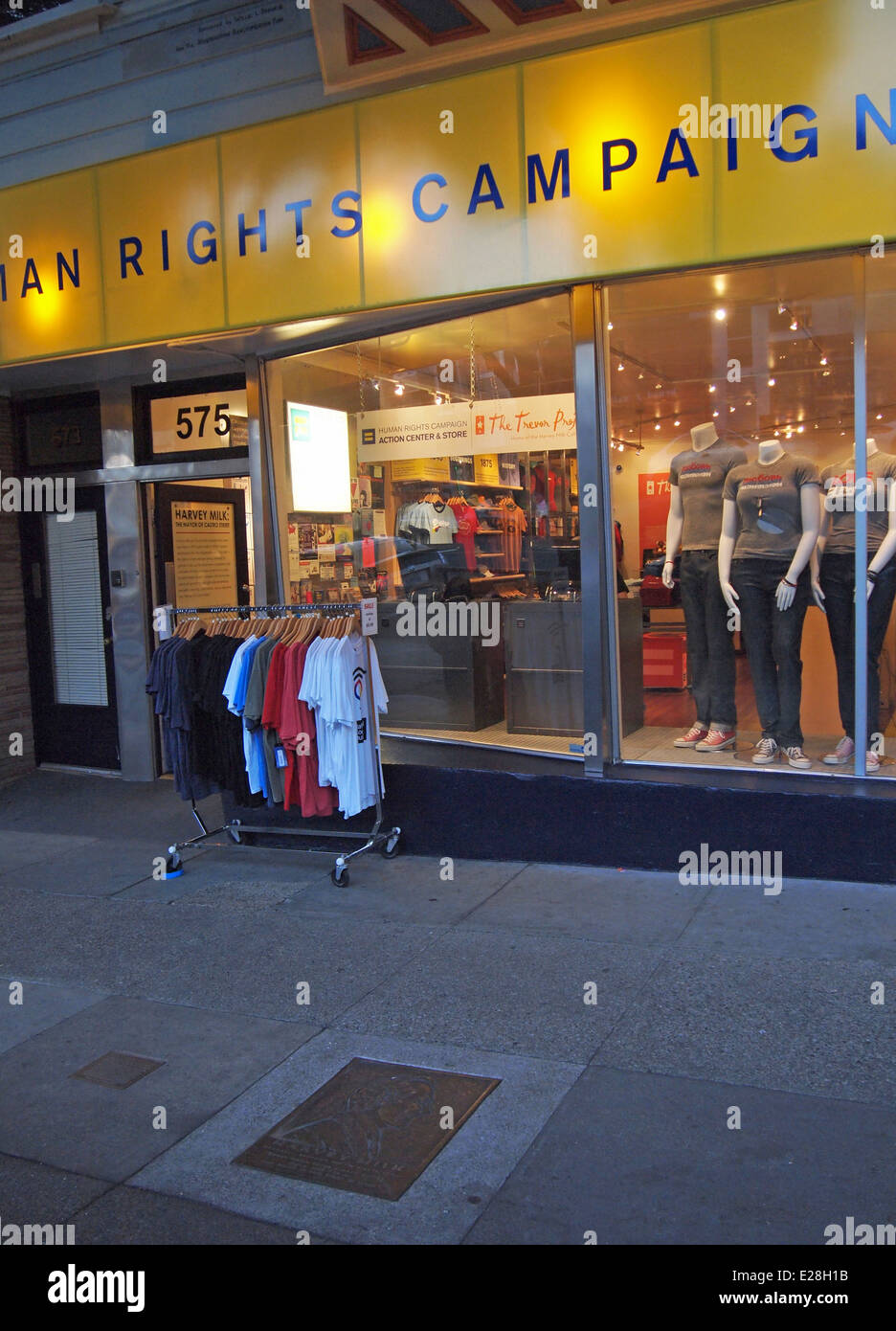 La campagna sui diritti umani Store ex posizione di Harvey Milk è Castro fotocamera San Francisco Foto Stock