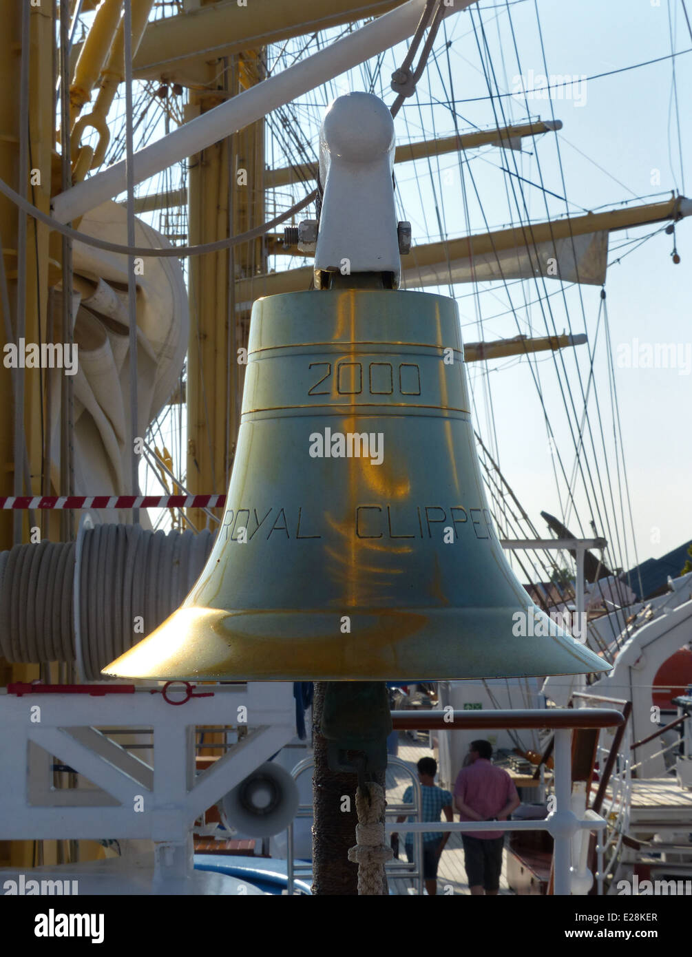 Dettaglio immagine dal Royal Clipper che mostra la nave bell Foto Stock