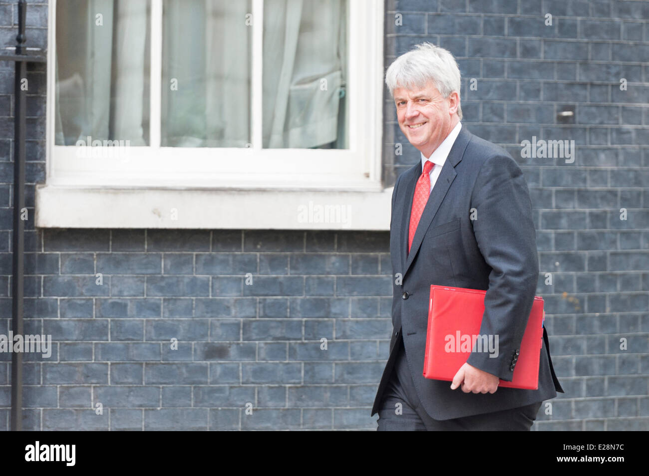 A Downing Street, Londra, Regno Unito. Il 17 giugno 2014. Dispensatori di arrivare a Downing Street a Londra per il settimanale riunione del gabinetto. Nella foto: Andrew Lansley - Leader della House of Commons e signore Privy Seal. Credito: Lee Thomas/Alamy Live News Foto Stock