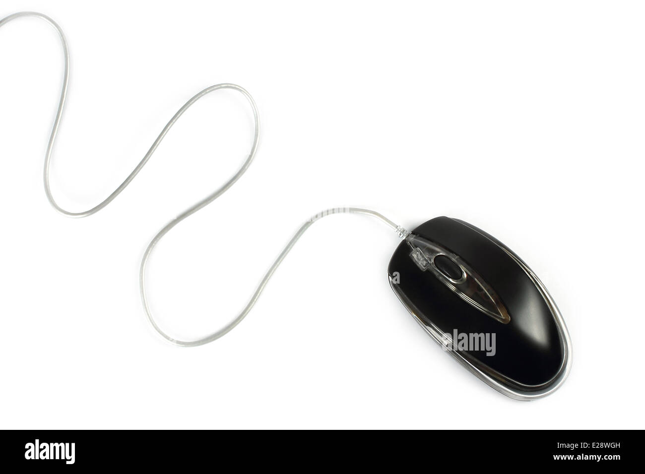 Calcolatore nero mouse Foto Stock