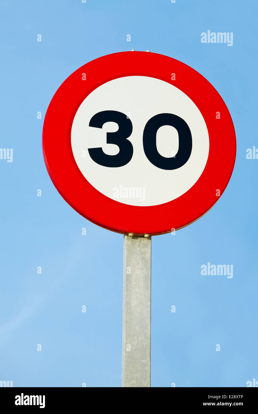 Limite di velocità Foto Stock